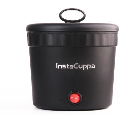 InstaCuppa Portable & Handy with Non-Stick Inner Pot | Compact & Light Weight | 450 Watts Multi Cooker Electric Kettle(1 L, Black)