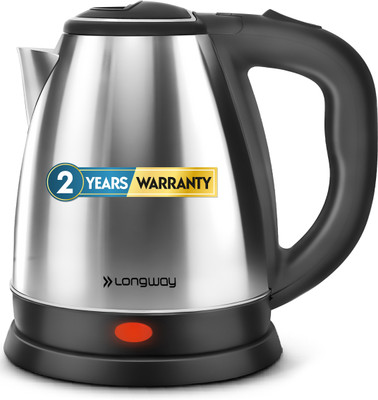 Longway Kestro 1500 W with Stainless Steel Body for Boiling Electric Kettle(2 L, Black)