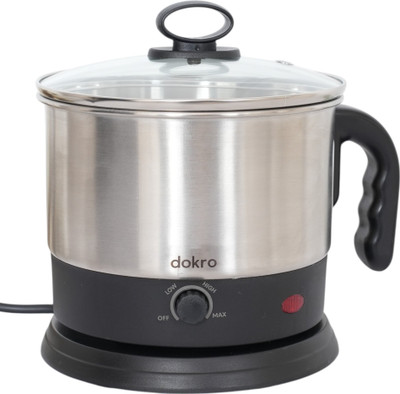 dokro MPK1 Premium Tea Coffee Maker Multi Cooker Electric Kettle(1.5 L, Silver)