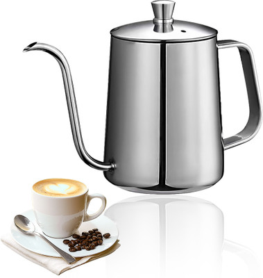Zibuyu Pour Over Coffee Gooseneck Kettle 350ml Stainless Steel Beverage Maker(0.35 L, Silver)