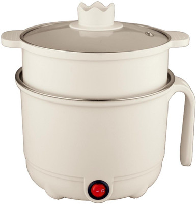 royalry Premium,Cooker with2)Pots&Egg Boiler Tray,Automatic Shut-Off|Overheat Protection Multi Cooker Electric Kettle(1.5 L, White)