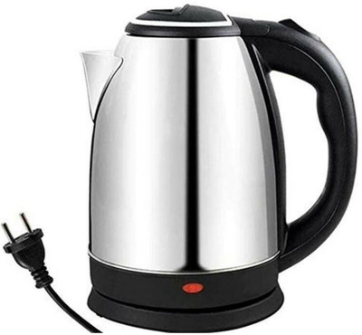 KEVRIZ 1.8 Litre Stainless Steel Kettle with Pink Travel Bottle Electric Kettle(1.8 L, Black)