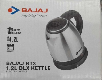 BAJAJ Ktx 1.2L DLX Kettle pack of 1 Electric Kettle  (1.2 L, Silver)