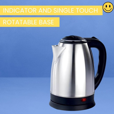 Akshar Enterprise Electric Kettle With Stainless Steel Body 2 Litre for Boiling Water & coffeeA478 Electric Kettle(2 L, Silver & Black)