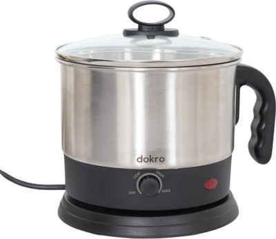 dokro MPK1 Premium Tea Coffee Maker Multi Cooker Electric Kettle(1.5 L, Silver)