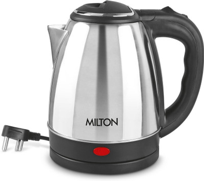 MILTON Go Electro Stainless Steel , 1 Piece, 1.5 Litres, Electric Kettle(1.5 L, Silver)