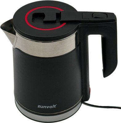 ZunVolt Water Heater & Beverage Maker Electric Kettle(1.8 L, Black, Silver)