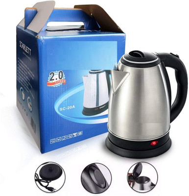 Mart Nest Multipurpose Milk Boiling Water Heater 2.0 Litre Extra lage Boiler Electric Kettle(2 L, Silver)