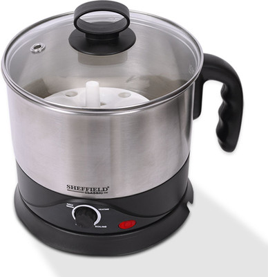 Sheffield Classic Multipurpose Kettle Multi Cooker Electric Kettle(1.2 L, Silver)