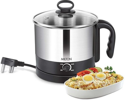 MILTON CELGELK076STPC0001 Multi Cooker Electric Kettle(1.2 L, Silver)