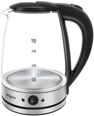 Wipro Vesta Glass LED electric Kettle with Keep warm Function Beverage Maker(1.8 L, Glass)