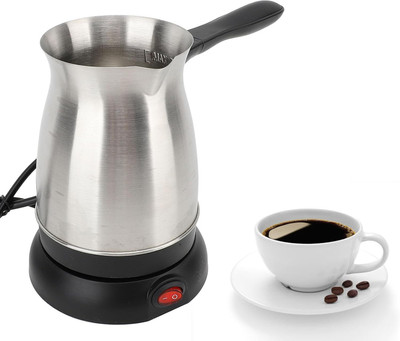 Arrom Marado Electric Coffee Maker, 600ml Stainless Steel Kettle, Tea, Cofee, Milk Beverage Maker(0.6 L, Silver)