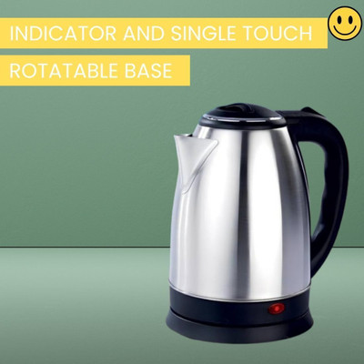 Akshar Enterprise Electric Kettle With Stainless Steel Body 2 Litre for Boiling Water & coffeeB161 Electric Kettle(2 L, Silver & Black)