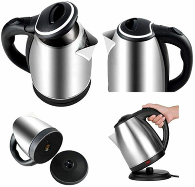 Ghoba Electric Kettle 2 Liter Multipurpose Large Size Tea,Coffee Maker (Silver,Black) Electric Kettle(2 L, Silver)
