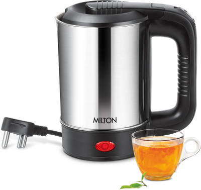 MILTON Euroline Electric Travel Kettle With Handle, 1000 Watt, 500 ml Electric Kettle (0.5 L, Silver) deal from flipkart MILTON Euroline Electric Travel Kettle With Handle, 1000 Watt, 500 ml Electric Kettle (0.5 L, Silver) deal from flipkart