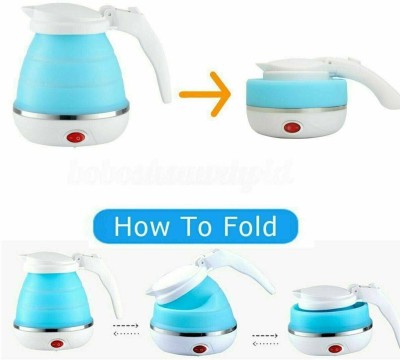 DeltaT Foldable Silicone Kettle Electric Kettle (6 L, Multicolor) Electric Kettle(0.6 L, Multicolor)
