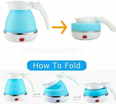 Spyder Silicone Collapsible Tea Kettle Lightweight Portable Electric Kettle Electric Kettle(0.6 L, Mutlicolor)