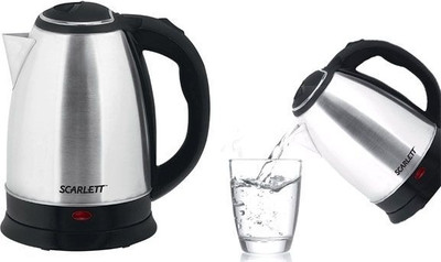 JAMMY ZONES Scarlet Electric Kettle Multi Cooker water warmer automatic stop function J16 Electric Kettle(2 L, Silver, Black)