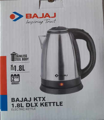 BAJAJ Ktx 1.8L DLX Kettle Electric Kettle Electric Kettle(1.8 L, Silver)