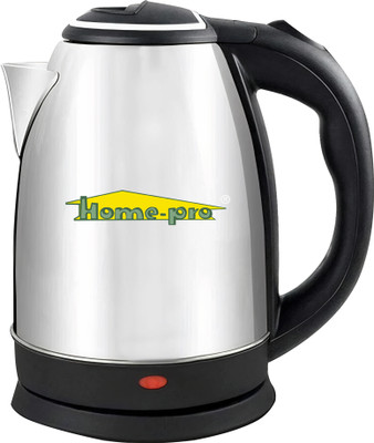 Home-pro Stainless Steel Electric Kettle 1500W With Fast Boiling & Heating 1.8L Electric Kettle(1.8 L, Silver)
