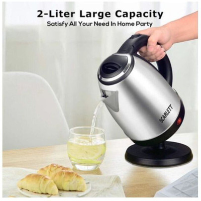 FIVANIO ® Hot Water Pot Portable Boiler Tea Coffee Heater Cordless Electric Kettle M445 Beverage Maker(2 L, Multicolor)