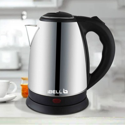 iBELL SEK150M 1.5L Premium Kettle, Rotating Base, Stainless Steel, Auto Cut-Off, 1500W Electric Kettle(1.5 L, Black, Silver)