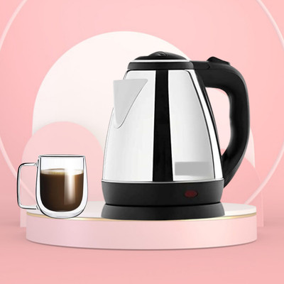 Akshar Enterprise Electric Kettle with Stainless Steel Body, 1.5ltr for boiling Water,tea,EggsG201 Beverage Maker(1.5 L, Silver & Black)