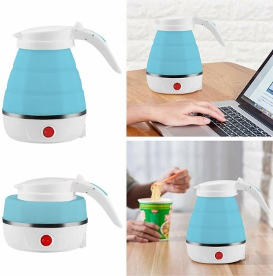 WunderVoX Kettle Mini Folding Electric Kettle 800W Electric Kettle(0.6 L, White, Blue)