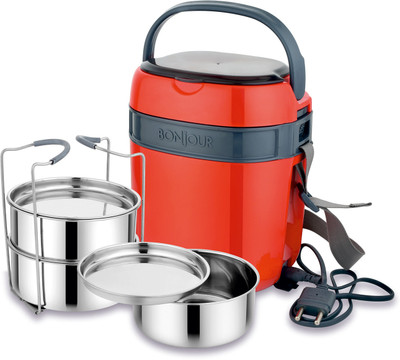 Bonjour 1260 ml 3  Compartments(Conduction Heat  Lunch Box)