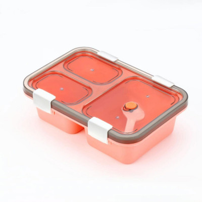 HM EVOTEK Tokyo Lunch Box 3 Compartment Plastic Box Perfect Size for On-The-Go Meal S0 3 Containers Lunch Box(900 ml)