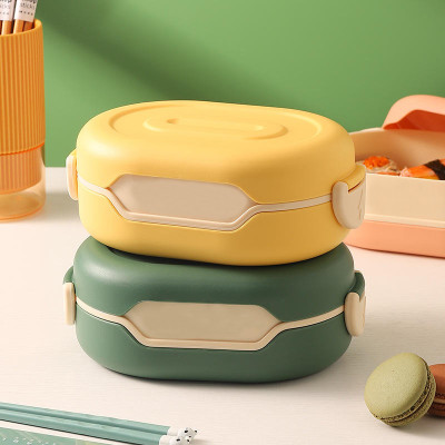 NARV Lunch Box with Lid & 2 in 1 Spoon Made with Heavy Plastic BPA 2 Containers Lunch Box(750 ml)