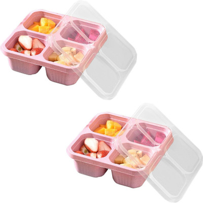 HM EVOTEK Plastic Fridge Container  - 1200 ml(Pack of 2, Multicolor)