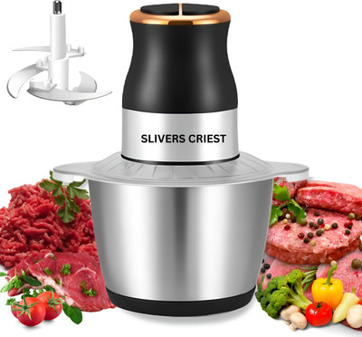 parspar 3L Electric Chopper for Kitchen,500W Meat Grinder fruit,Nut,Vegetable machine Electric Vegetable & Fruit Chopper(1 X Meat Grinder, 1 X Chopping Blade, 1X Steel Bowl, 1 x Non Slip Pad , 1 X Lid)