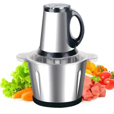 Wrixty 2L Electric Meat Grinder with Steel Bowl Food Chopper 250w for Fruit&Nut Blender Electric Meat Grinder