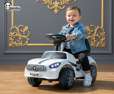 PANDA BABY PRODUCTS Kids car With Music and Lights Car Non Battery Operated Ride On(White)
