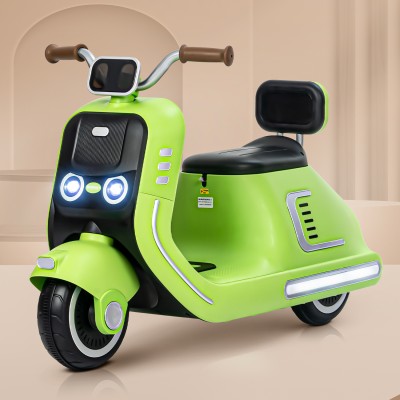 baybee Robico Baby Ride-on Toys Battery Bike for Kids Music & LED Light 2-5 Years Baby Scooter Battery Operated Ride On(Green)