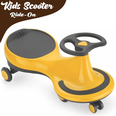 Pandaoriginals Super Smooth Non electric Magic Car Scooter Non Battery Operated Ride On(Black, Yellow)