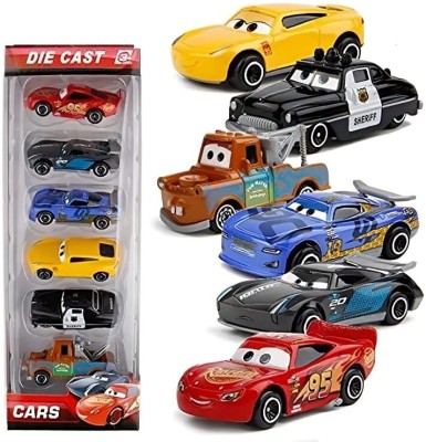 CountryLink Metal Die Cast Mini Derby Racers Series Movie Vehicle Cars(Pack 6)(Multicolor)