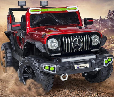 Toyify Kids Driving Electric Car (1-7 Years) Jeep Battery Operated Ride On(Red)