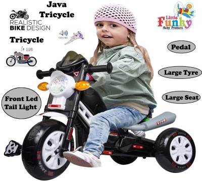 Little Funky Java Pedal Tricycle for Kids (1.5to5 Yrs)(Black)