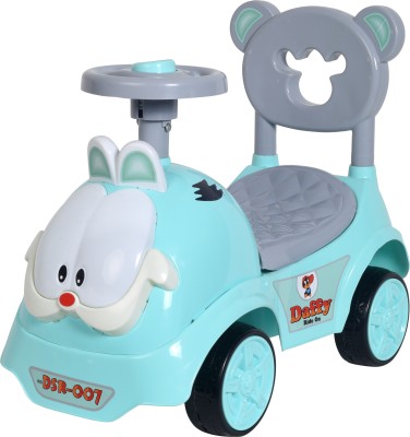 Dash Star Daffy Kids Ride On Car with Music, Sound, Light, Backrest and Comfortable Seat Rideons & Wagons Non Battery Operated Ride On(Green)