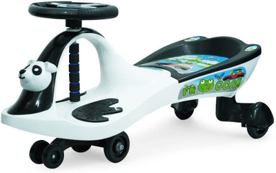PANDA BABY PRODUCTS Panda Swing Car With Light & Music Rideons & Wagons Non Battery Operated Ride On(White)