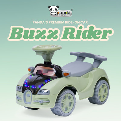 PANDA BABY PRODUCTS Buzz Rider Premium Baby Ride-On Car with Lights Car Non Battery Operated Ride On(Green)