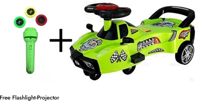 Myhoodwink Baby Magic Swing Kids Toy Push Car Ride on Car with Music and Light Rideons & Wagons Non Battery Operated Ride On(Green)