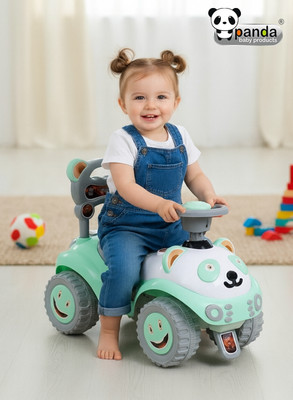 PANDA BABY PRODUCTS Car Non Battery Operated Ride On(Green)