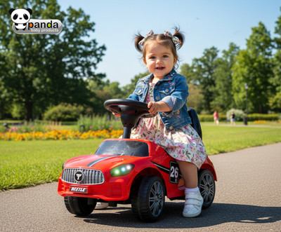 PANDA BABY PRODUCTS Kids car With Music and Lights Car Non Battery Operated Ride On(Red)