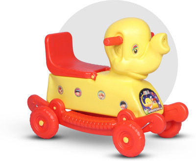 Toy Plus Toy Plus 2 In 1 Elephant Rider Non Battery Operated Ride On Wagons Kids Push Car Scooter Non Battery Operated Ride On(Red, Yellow)