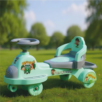 PANDA BABY PRODUCTS Magic Swing Car for Kids Rideons & Wagons Non Battery Operated Ride On(Green)