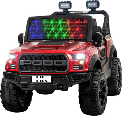 HK ENTERPRISES OFFICIAL Rechargeable Battery Operated Ride On with Bluetooth Music Electric Jeep forKids Jeep Battery Operated Ride On(Red)