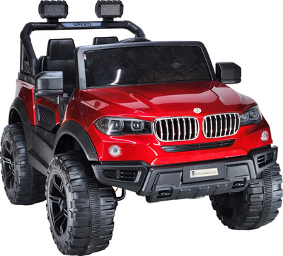 Wishmaster 4x4 Kids Driving Electric 888 Car For 1-8 Year Remote + Mobile App Control Jeep Battery Operated Ride On(Red)